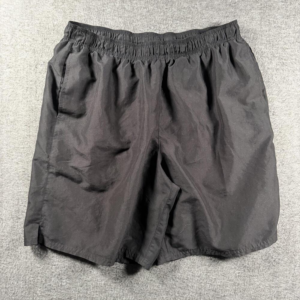 Nike Shorts Mens XL Black Lined Lightweight Elastic Waist Swoosh Gym Running
